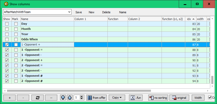 Filter / Situation as in the past / Previous match: same opponent