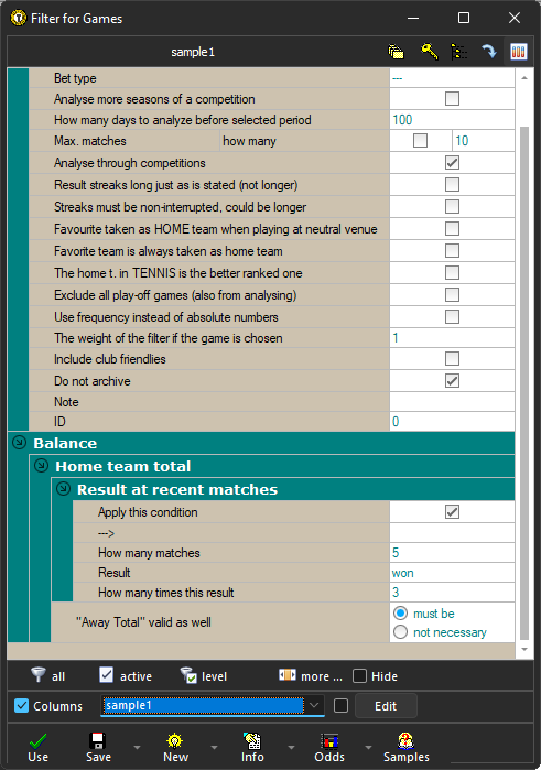 Filter for Offer window